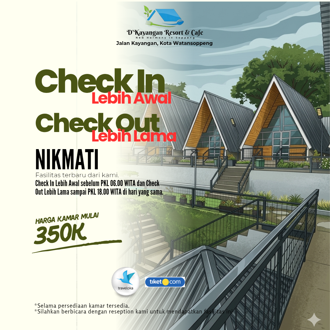 Dobrak Aturan Kaku Hotel, D’Kayangan Resort Soppeng Izinkan Tamu Check-In Subuh Tanpa Biaya Tambahan