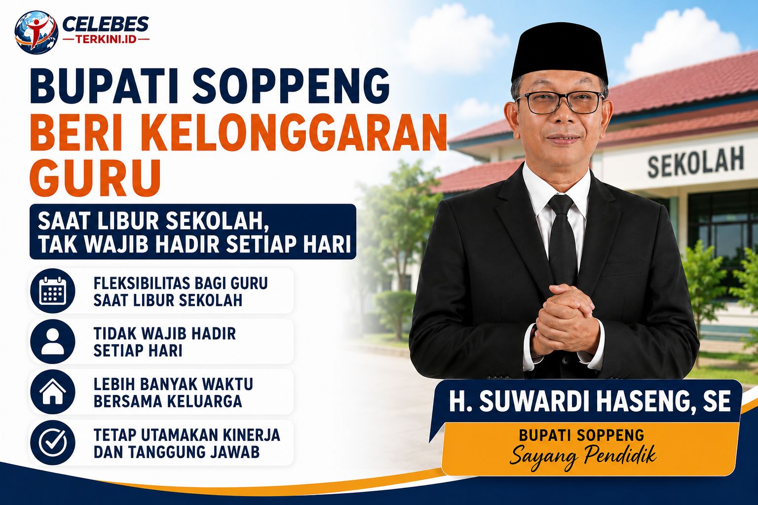 Suwardi Haseng Tegaskan Guru Berhak Menikmati Masa Libur Sekolah